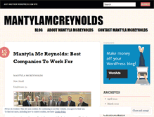 Tablet Screenshot of mantylamcreynolds.wordpress.com