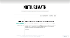 Desktop Screenshot of notjustmath.wordpress.com