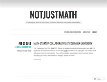 Tablet Screenshot of notjustmath.wordpress.com