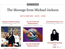 Tablet Screenshot of messagefrommichaeljackson.wordpress.com