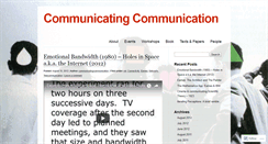 Desktop Screenshot of communicatingcommunication.wordpress.com