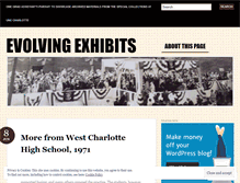 Tablet Screenshot of evolvingexhibits.wordpress.com