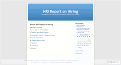 Desktop Screenshot of nrihiring.wordpress.com