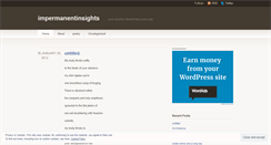 Desktop Screenshot of impermanentinsights.wordpress.com