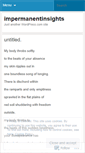 Mobile Screenshot of impermanentinsights.wordpress.com