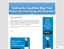 Tablet Screenshot of communityclassifieds.wordpress.com