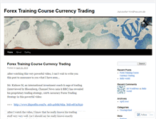 Tablet Screenshot of forextrainingcoursecurrencytrading.wordpress.com