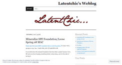 Desktop Screenshot of latentchic.wordpress.com