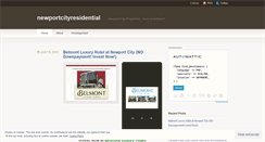 Desktop Screenshot of newportcityresidential.wordpress.com