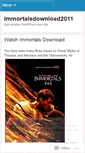Mobile Screenshot of immortalsdownload2011.wordpress.com