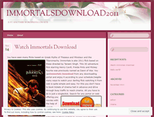 Tablet Screenshot of immortalsdownload2011.wordpress.com