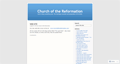 Desktop Screenshot of churchofthereformation.wordpress.com