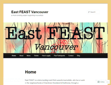 Tablet Screenshot of eastfeastvancouver.wordpress.com