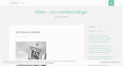 Desktop Screenshot of manfrededinger.wordpress.com