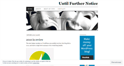 Desktop Screenshot of noticefurtheruntil.wordpress.com