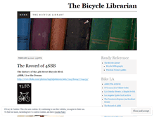 Tablet Screenshot of bicyclelibrarian.wordpress.com