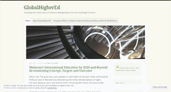Desktop Screenshot of globalhighered.wordpress.com