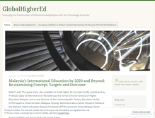 Tablet Screenshot of globalhighered.wordpress.com