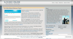 Desktop Screenshot of ilocanoonline.wordpress.com