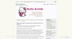 Desktop Screenshot of hallokritik.wordpress.com