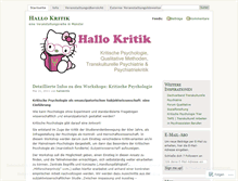 Tablet Screenshot of hallokritik.wordpress.com