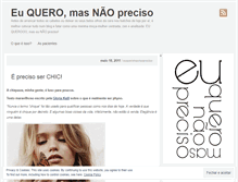 Tablet Screenshot of euqueromasnaopreciso.wordpress.com