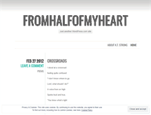 Tablet Screenshot of fromhalfofmyheart.wordpress.com