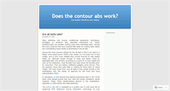 Desktop Screenshot of contourabsbelt.wordpress.com