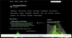 Desktop Screenshot of decryptedmatrix.wordpress.com