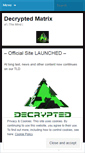 Mobile Screenshot of decryptedmatrix.wordpress.com