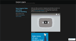 Desktop Screenshot of desiredlingerie.wordpress.com