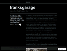 Tablet Screenshot of franksgarage.wordpress.com