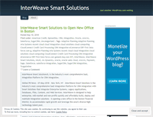 Tablet Screenshot of interweavesmartsolutions.wordpress.com