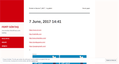 Desktop Screenshot of feritgoktas.wordpress.com