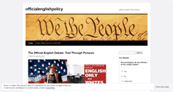 Desktop Screenshot of officialenglishpolicy.wordpress.com