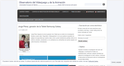 Desktop Screenshot of observatoriovideojuegos.wordpress.com