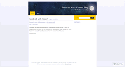 Desktop Screenshot of introtomasscomm.wordpress.com