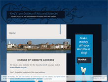 Tablet Screenshot of kingslynnsocietyofartsandsciences.wordpress.com