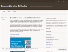 Tablet Screenshot of easterncarolinaorthodox.wordpress.com