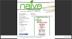 Desktop Screenshot of naiveboutique.wordpress.com