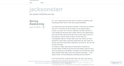 Desktop Screenshot of jacksonstarr.wordpress.com