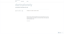 Desktop Screenshot of darinalonely.wordpress.com