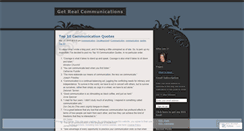 Desktop Screenshot of getrealcommunications.wordpress.com