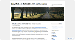 Desktop Screenshot of dentalinsuranceplansguide.wordpress.com