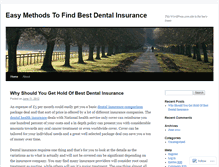 Tablet Screenshot of dentalinsuranceplansguide.wordpress.com