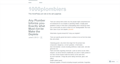 Desktop Screenshot of 1000plombiers.wordpress.com