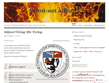 Tablet Screenshot of burntoutadjunct.wordpress.com