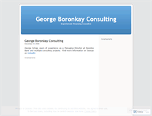 Tablet Screenshot of georgeboronkay.wordpress.com