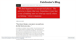 Desktop Screenshot of fatelouise.wordpress.com