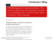 Tablet Screenshot of fatelouise.wordpress.com